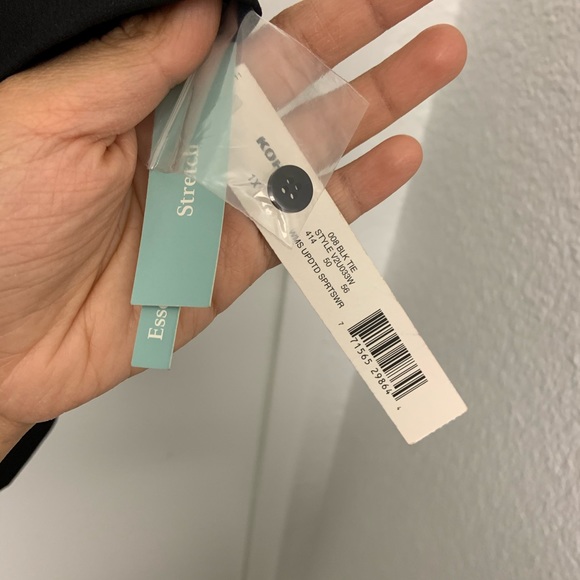 NWT Apt 9 Button Up 3/4 Sleeve Button Up Black 1X - Picture 5 of 8